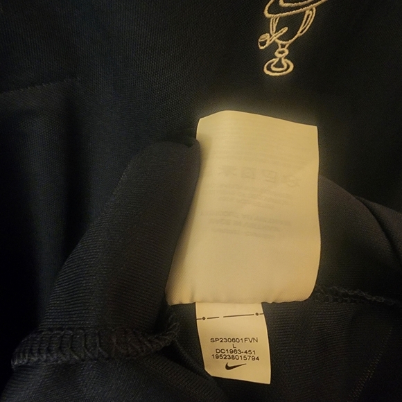 Nike Embroidered Man Smoking Pipe Graphic Polo Shirt Mens sz Large - Picture 5 of 7